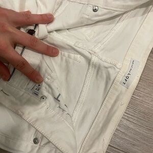 Loft White Straight Leg Jeans